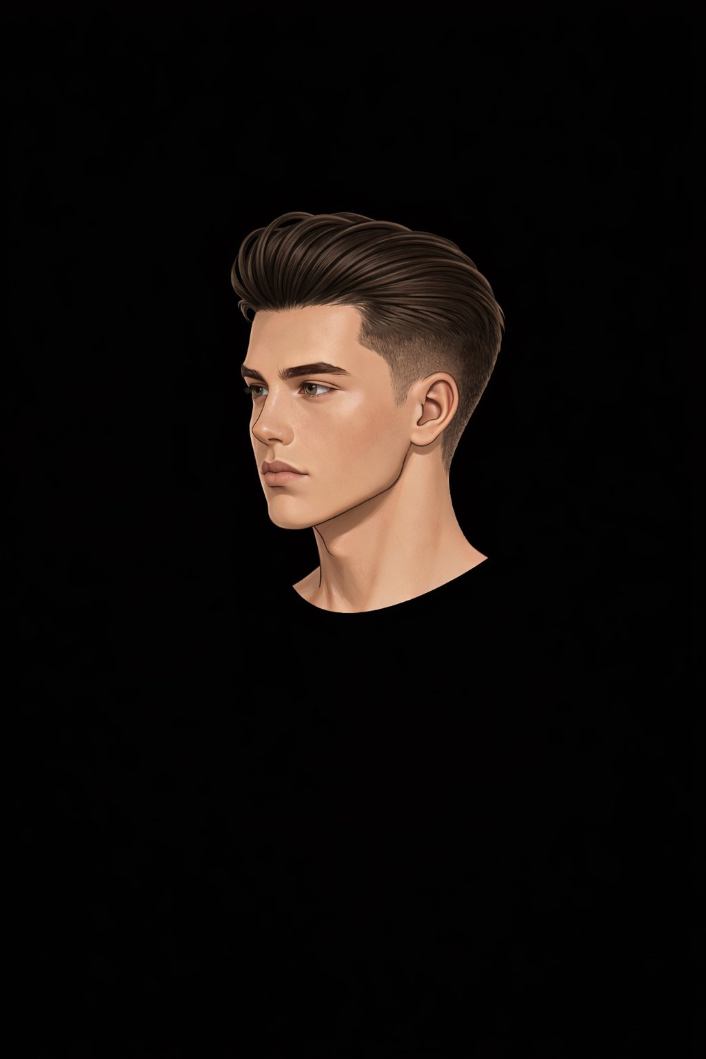 Low Taper Fade With A Slicked-Back style